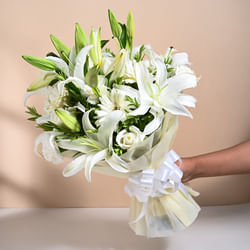 12 Mixed White Flowers