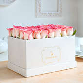 Pretty Pink Rose Flower Box
