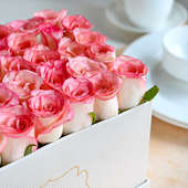 Send Pretty Pink Rose Flower Box Online