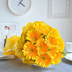 Sunshine Gerberas Bouquet Online Delivery