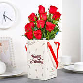 Buy Swirling Red Rose Flower Box 