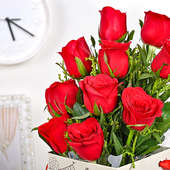 Send Buy Swirling Red Rose Flower Box