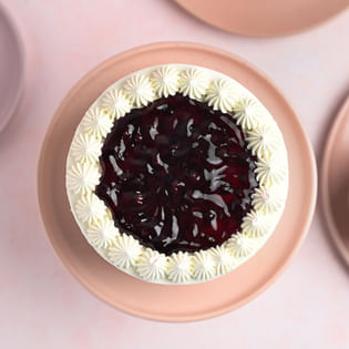 Blueberry Cake For Birthday - Top View