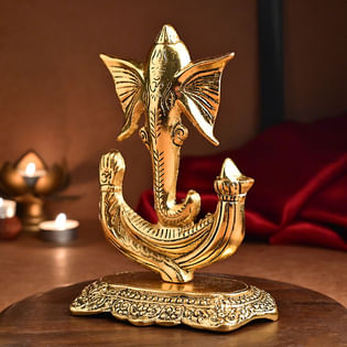 Metallic Ganesha - 13X8X17