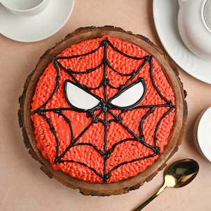 spiderman theme face cake
