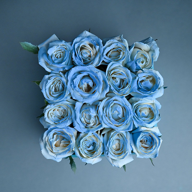 Ice Blue Rose Box Top View