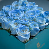 Ice Blue Rose Box - Top View