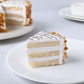 Eggless Divine Butterscotch Cake - Full Sliced View