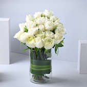 Pristinely In Love (Bouquet of 30 White Roses)