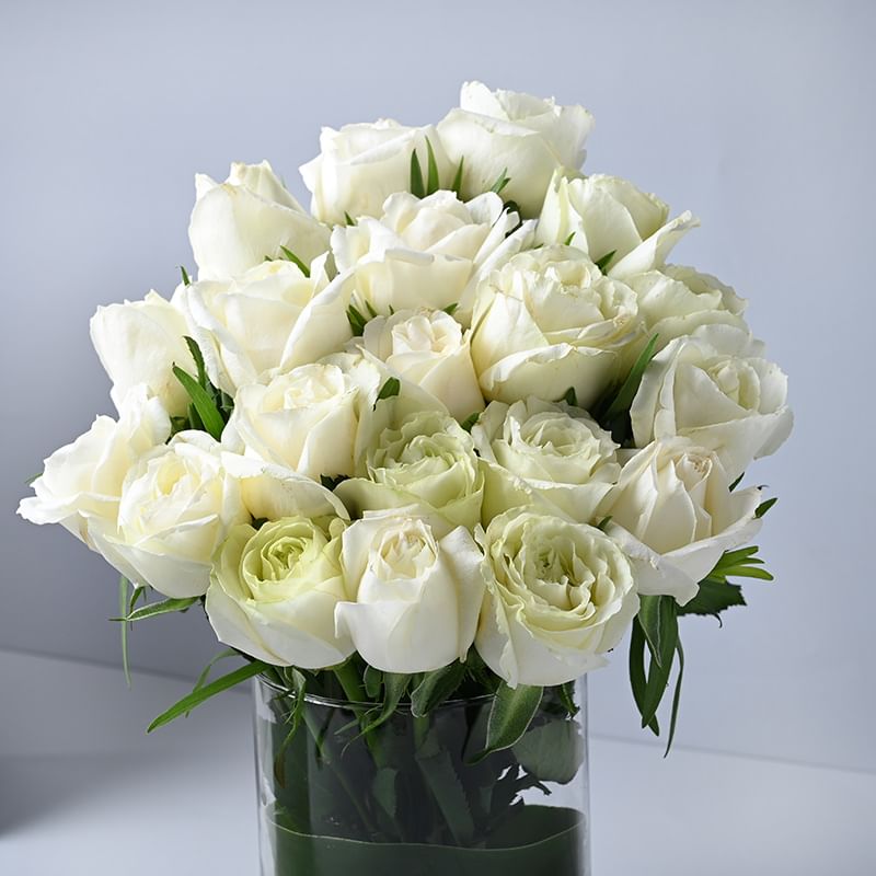 Pristinely In Love (Bouquet of 30 White Roses)