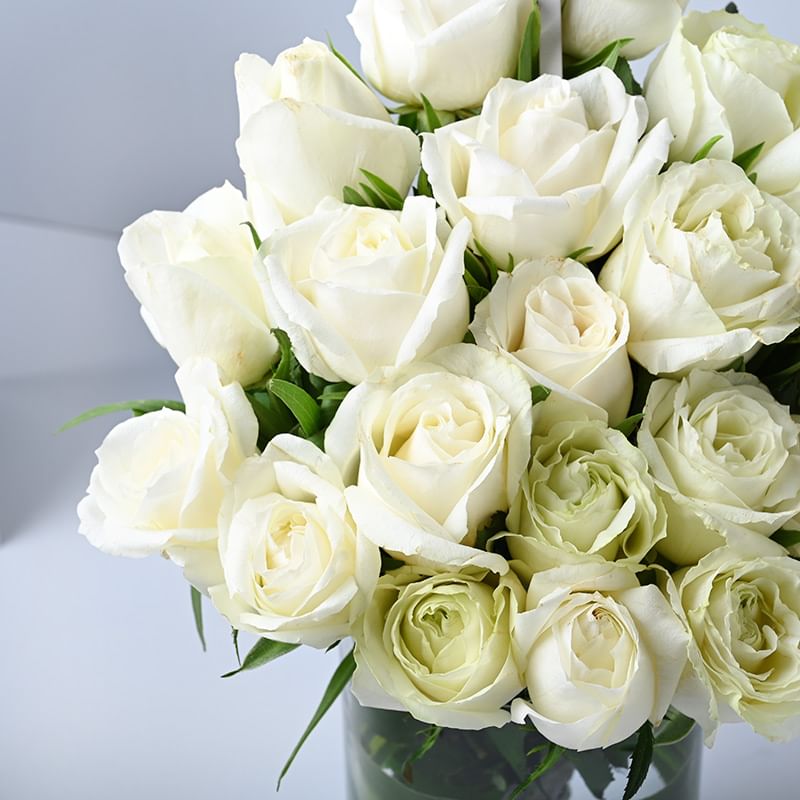 Pristinely In Love (Bouquet of 30 White Roses)