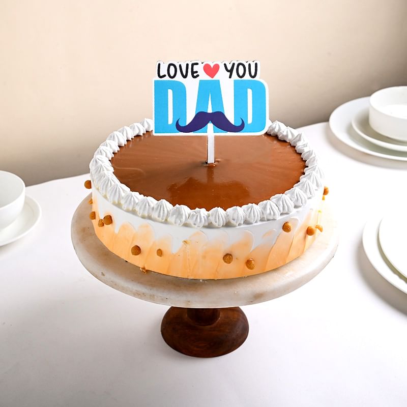 Love Dad Butterscotch Cake For Fathers Day 