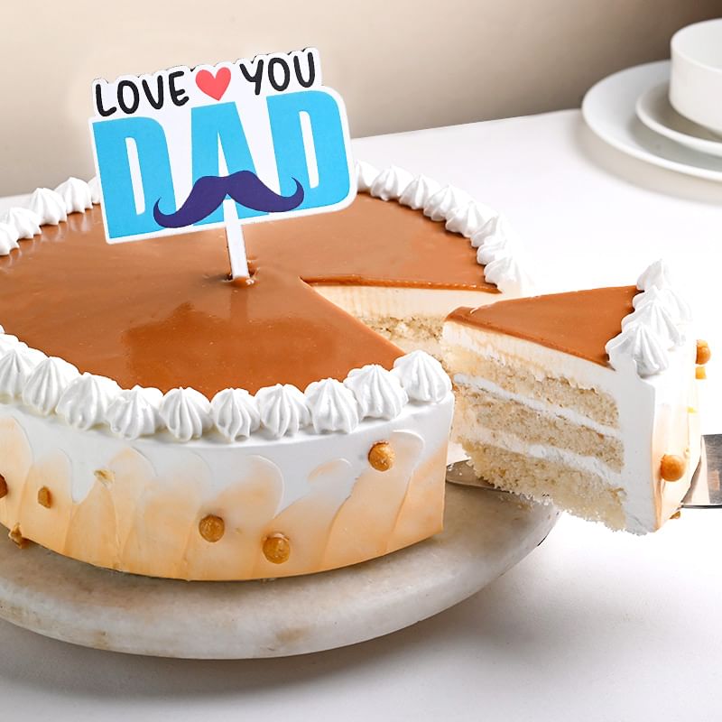 Love Dad Butterscotch Cake For Fathers Day 