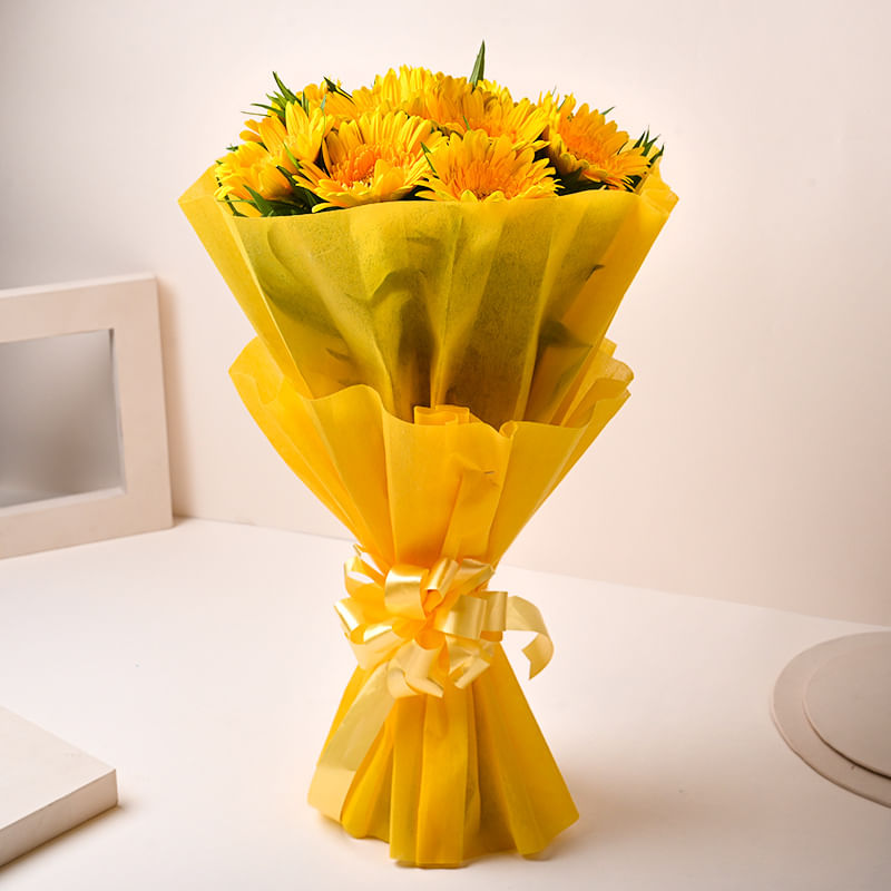 Beautiful Gerberas Flower Bouquet Online