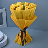 Sunny Yellow Rose Bouquet 