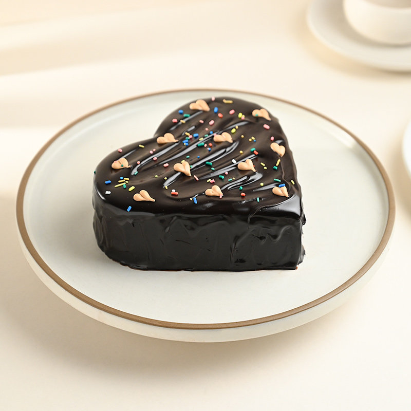 Choco Truffle Heart Cake - Buy Online