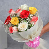 Bouquet of 10 Mix Roses