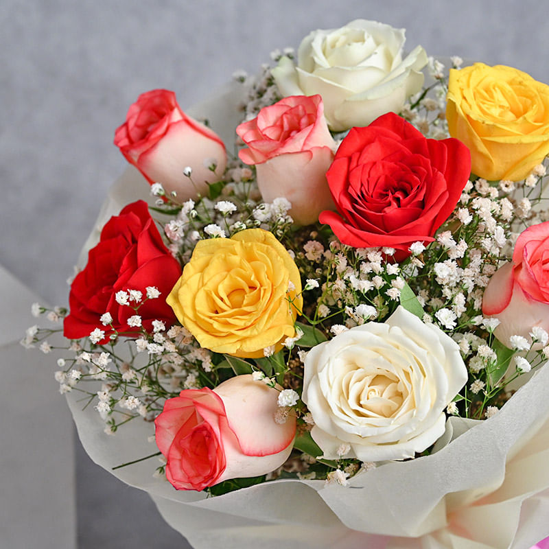 10 Mix Roses bouquet