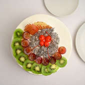  Eggless Fruit Medley Cake - Top View Fruit Cake Online