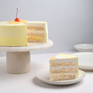 Sliced view of Paradise Pineapple Cake 
