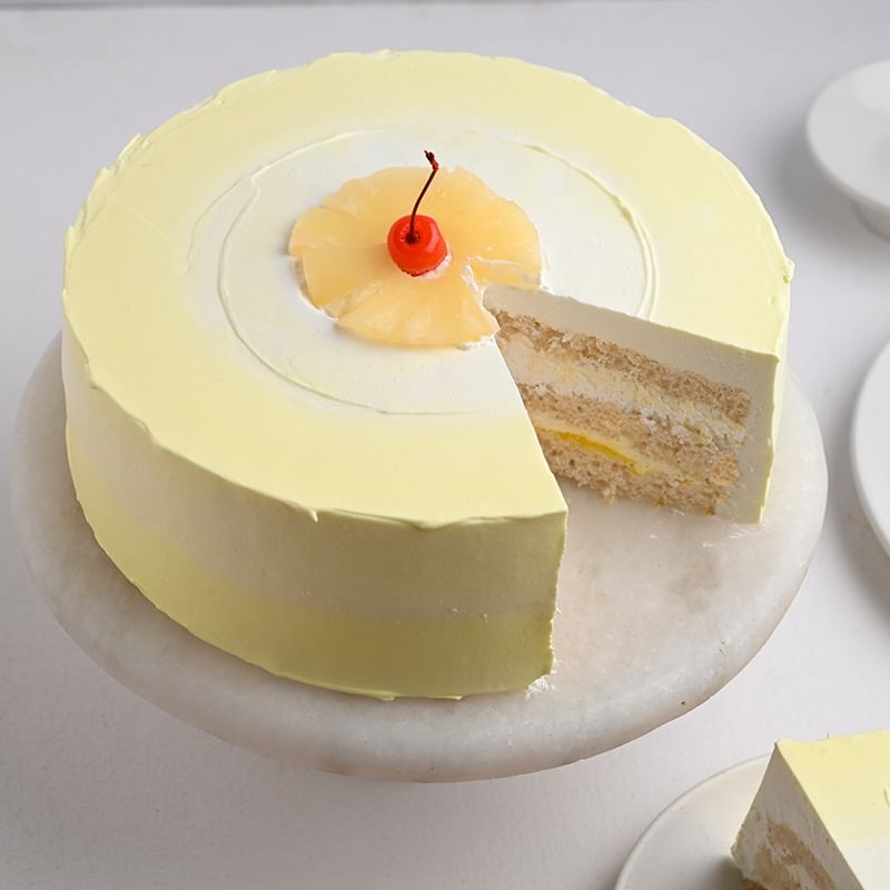 Sliced view of Paradise Pineapple Cake 