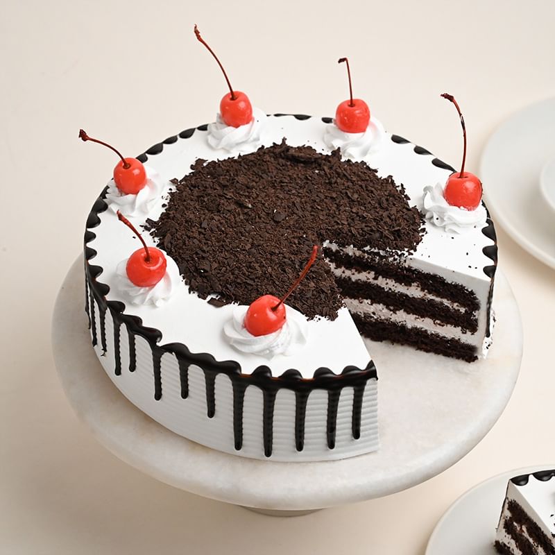 Sliced view of Black Forest Cake