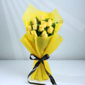 10 Sunny Roses Bouquet 