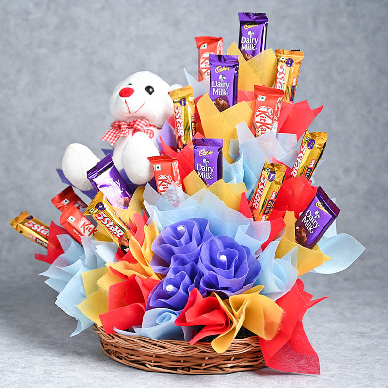 Chocolate Day Teddy Bouquet 