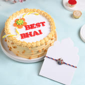 Butterscotch Cake N Ganesha Dial Rakhi