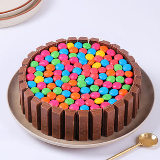 Half Kg Kitkat Gems Chocolate Cake