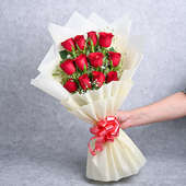 Red Heart Rose Cake Combo - Best Rose Day Gift