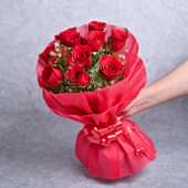 Classic 10 Red Roses Bouquet