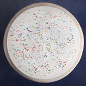 Top View Vanilla Sprinkles Cake Delivery