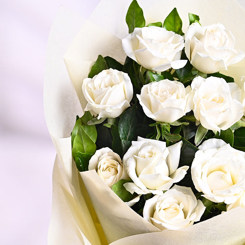 Eternity White Roses Bouquet