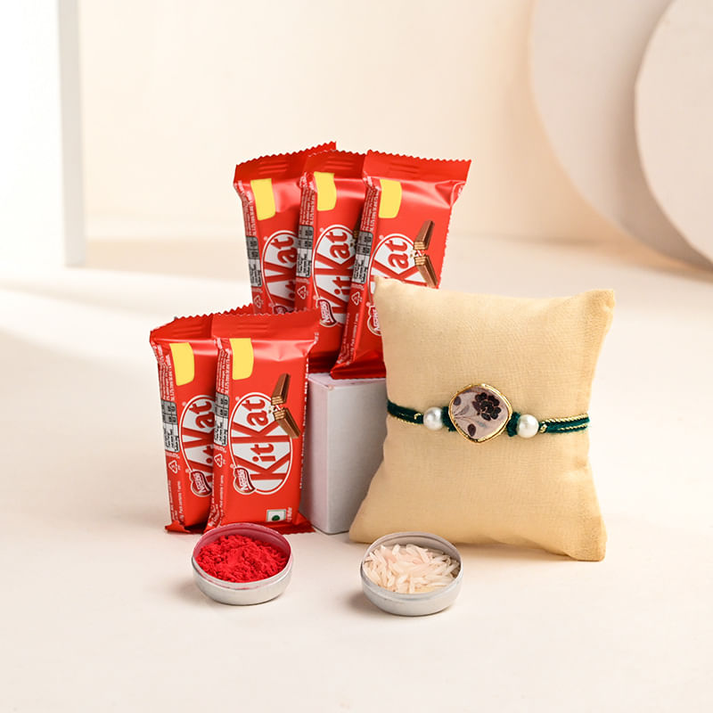 Rakhi With Kitkat Chocolate