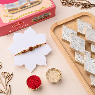 Rakhi With Kaju Katli