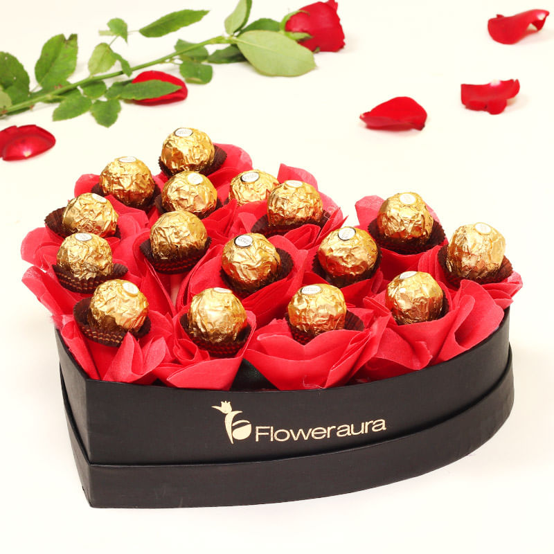 Heart Shaped Chocolate Arrangement