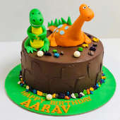Dinosaur Delight Fondant Cake, Theme Cakes
