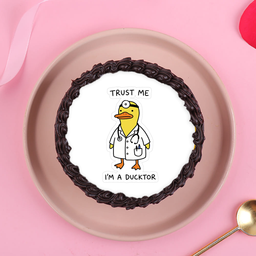 Quircky Ducktor Chocolate Bento Cake