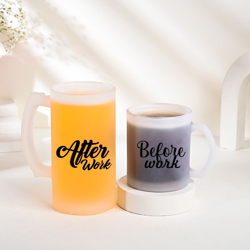 Printed Beer N Coffee Mug Set