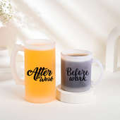 Printed Beer N Coffee Mug Set
