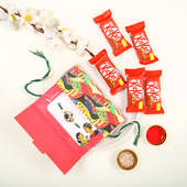 Rakhi With Kitkat Chocolate Combo - Order Online for Fast Delivery in India