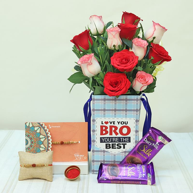 Roses N Rakhi Hamper