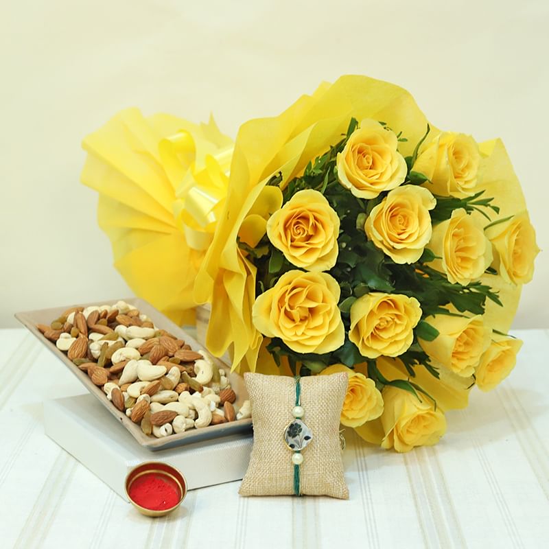 Rose Dry Fruit Rakhi