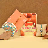 Rakhi with Gulab Jamun Sweet - Order Now for Same Day Delivery in India