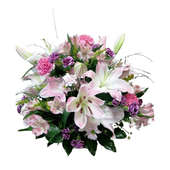 Floral Splendor In White Basket