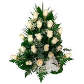 Elegant 12 White Roses Centerpiece