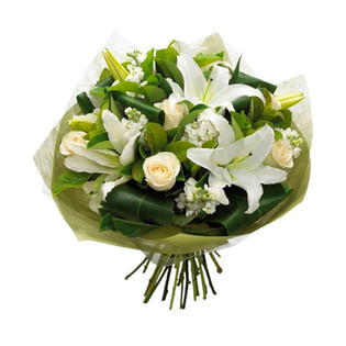 Verdant White Serenity Bouquet