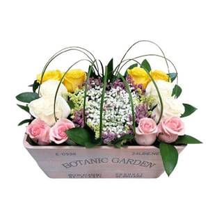 Colorful Roses Arrangement