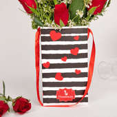 Red Roses Bunch in Love Flower Box - Red flowers online